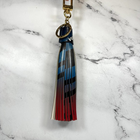 Louis Vuitton Race Collection Leather Tassel Bag Charm Key Holder key chain LV - Picture 10 of 13